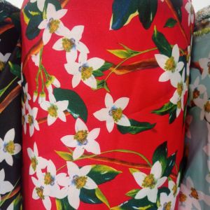 Kain Kanfas Polyester Motif Tebal Harga Setengah Meter