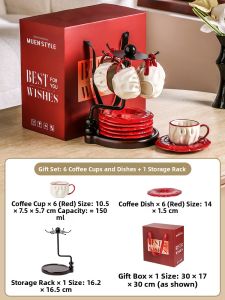 Mr.Snail | Elegant Retro Coffee Cup and Saucer Set for Home Use
