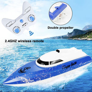 Free Delivery! 2.4G High-speed Remote Control Boat Dual Motor Airship RC Sailing Boat Model Electric Toy for Boys Kids