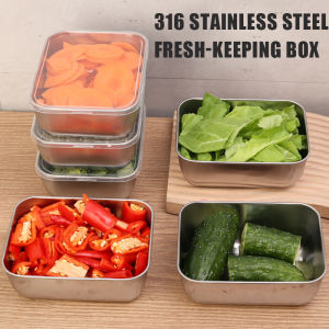 【Warm Homie】316 Stainless Steel Vacuum Fresh Keeping Box Refrigerator Sealed Food Storage Containers Portable Lunch Box Kitchen Organizer