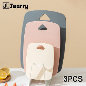Jearry Wheat PP Plastic Chopping Board Antibacterial 3Pcs Set Non Slip Kitchen Utensils