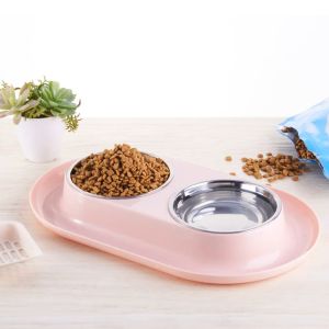 LPS ชามแมว - ชุด 10 ชามหมา สำหรับชามสัตว์เลี้ยง ชามมินิ2หลุม ชามอาหารสัตว์เลี้ยง ชามอาหารแมว ชามให้อาหารแมว ชามคู่ ชามอาหารและน้ำสัตว์เลี้ยง