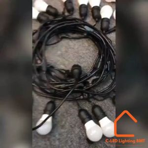 Dây đèn trang trí ngoài trời dài 5m 10 đuôi bộ dây đèn chống nước dùng trang trí decor đèn led quán cà phê - 08520003