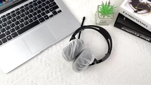 100Pcs Disposable Headphone Covers Sanitary Nonwoven Headset Earmuff Dust Proof Headphone Ear Covers