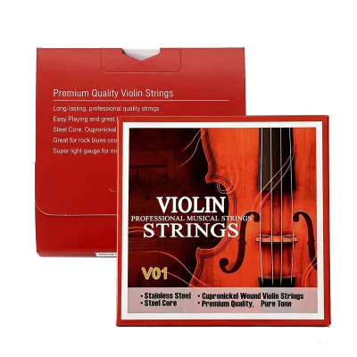 Miwayer 1 Bộ V01 Dây Đàn Violin Căng Thẳng Trung Bình 4 Dây Bộ Lõi Thép Cupronickel Vết Thương Violin Phần & Phụ Kiện