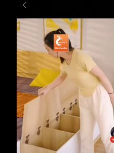 ORANGE ทาทามิตู้เก็บของ ตู้ข้างเตียง อเนกประสงค์ ประตูเปิดด้านบน สามารถนั่งได้ รับน้ำหนักได้ถึง100kg ตู้เก็บ ตู้เตี้ยแบบยาว