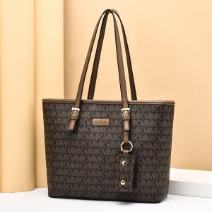 Fashionable Large Capacity Shopping Bag Handbag Womens Shoulder Bag Simple Stylish Tote Bag Casual Leisure PU Leather Bag