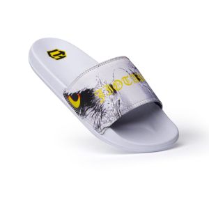 JIOTARO-Sandal Slip on Orignal Pria wanita kekinian White/Mata Elang