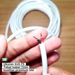 Kabel Listrik Tembaga Serabut HYO NYM 2 X 0.75 Meteran 1 Meter Kabel Listrik HYO Permeter Murah