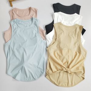 Ladies Sporty Mesh Tank Top Loose Lightweight Quick Dry Fitness Training Vest Thin Yoga Wear Comfortable Running Cover up