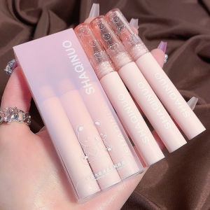 Long-Lasting Moisturizing Bear Lip Glaze Mirror Shine Water Light Lipstick Non-Stick Cup School Makeup Lipstick Color Boosting