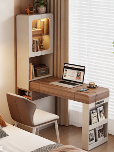 HETU | Minimalist Corner Desk Bookshelf Combined Study Table