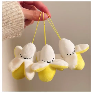 Small Banana Phone Charm Backpack Key Pendant Mini Bag Accessory