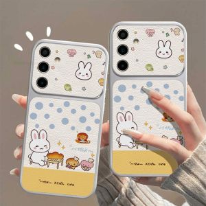 For Samsung Galaxy S26 Ultra Case Samsung S23 Ultra S24 S25 FE S26 Plus A57 5G A56 A55 A54 A53 Case Rabbit Pattern Leather Cover
