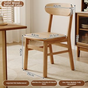 XIDUOSHU | Simplicity Luxurious Advanced Dining Chair Rubberwood