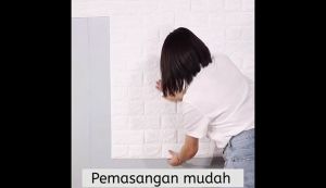 Wallpaper Dinding 3D Foam 70x38 stiker tembok motif batu bata timbul anti air