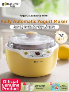「China Plug」Bear | Automatic Mini Yogurt Maker with Cup Divider Multi-Function