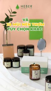 Nến Thơm Làm Sạch Không Khí - Clean Air Scented Candle Heber Natural Life Thiên Nhiên Cao Cấp 100g & 200g