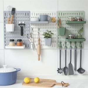 Home use perforated board / pegboard and accessories (complimentary industrial nail free glue)