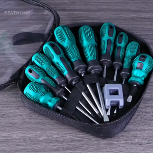 Screwdriver set of 9 plum blossom screwdrivers magnetic blade head insulated handle multifunctional maintenance tool