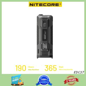 NITECORE EDC37 Ultimate Tactical EDC Flashlight 8000 lumens 18W USB-C Rechargeable Troch Light Integrated 8000mAh Lithium-Ion Battery
