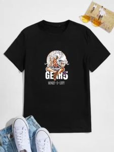 Kaos pria atasan baju pria kaos oblong baju kaos cowok lengan pendek luffy gear 5
