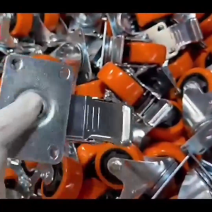 Heavy-Duty Caster Wheel Set - Swivel Fixed Lock Caster Set for Trolleys and Equipment