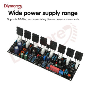 diymore | 400W Audio Amplifier Module DC 20V-90V Upgraded Single Channel Power Amplifier 1943+5200 High Power Audio Amplifier