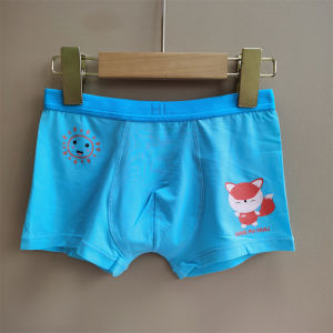Pure Cotton Childrens Underwear Anti-Bacterial Flat Angle Pants Boys Girls Cartoon Design Comfortable All Season Innerwear