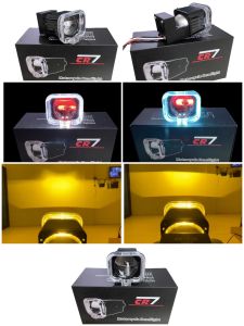 Lampu Utama Biled Matrix CR7 1.5 Inch X3 Angel Eyes + Demon Light 60 Watt 3000K