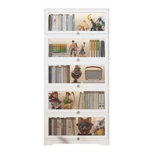CHUJUN | Door and Dustproof Corner Wall-mounted Bookshelf and Storage Cabinet