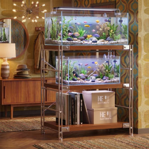 Heavy-Duty Steel Fish Tank Stand Storage Shelf