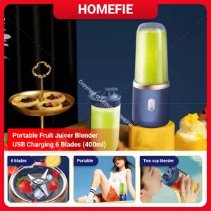 2 in 1 Portable Fruit Blender Juice Mixer Wireless Household Juicer USB Rechargeable Gift Juice Cup 榨汁机