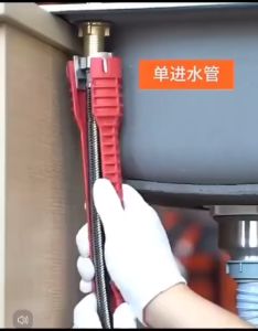 8 In 1 Flume Magic Wrench Sink Faucet Plumbing Tools Magic Wrench Antislip Multi Key Kitchen Repair Plumbing Wrench Tool