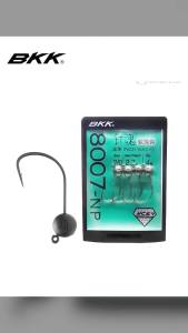 BKK HCS 8007-NP Weighted Wacky Hook - Super Smooth High Carbon Steel Lure Hook for Bass/Mandarin Fish Black Pit/Wild Fishing