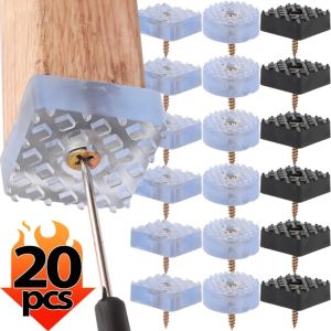 20PCS New lớp phủ chống trượt yên tĩnh ghế Foot PVC Pads với vít cố định đồ nội thất sofa bảng Pads mòn footpad sàn miếng đệm bảo vệ
