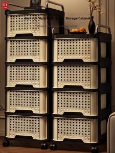 Multifunction Retro Mobile Storage Trolley