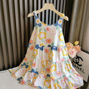 Stylish Floral Print Cotton Dress