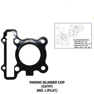 Paking Silinder Cop CHTP Mio J - Gasket Packing Peking Cylinder Silinder Block Head Kop Atas Yamaha Fino Fi 115 Soul GT 115 XRide 115