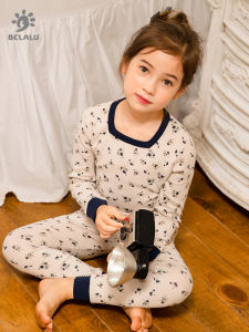 Girls Cotton Floral Spring and Autumn Underwear Suit