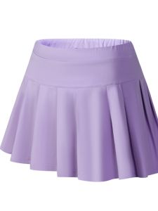 New Womens Badminton Skirt Shorts Sporty Pleated Quick Dry Tennis Skirts Bottom Wear Purple Slimming Ball Gown