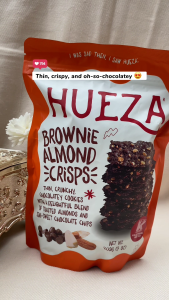 Hueza Brownie Almond Crisps 200g | Crunchy Chocolate Almond Snack | Crispy Sweet Filipino Treat | BEST SELLER | Perfect Gift ideas