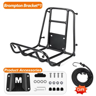 NEWBOLER | NEWBOLER New Model Metal Front Rack for Brompton Bike Bag Front Lightweight Shelf Luggage Rack Bicycle Accessories