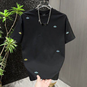 Summer Fashion Colorful Pattern Mens T-shirt Casual Thin round Neck Half Sleeve Versatile Top Cotton Youth Popular Style