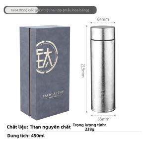 Tiartisan | Cốc Giữ Nhiệt Titanium Chống Nóng Đôi Chống Vân Tay