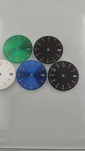 29mm Watch Dial Green Luminous Fit NH35 NH36 Movement Watches Accessories Parts 3.0 oclock 3.8 oclock
