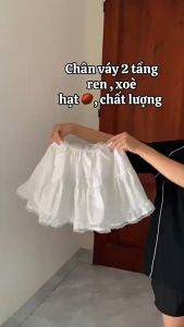 Chân Váy Nữ BABEE Kiểu Ngắn Dáng Xòe Phối Ren CÓ LÓT TRONG Lưng Thun Dễ Thương Xinh Xắn
