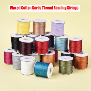 สายเชือกเส้นด้ายแวกซ์โพลีเยสเตอร์เกาหลี0.5มม.-2.0มม. สำหรับเครื่องประดับทำเครื่องเพชรสร้อยข้อมือถักประดับด้วยลูกปัดแบบ DIY