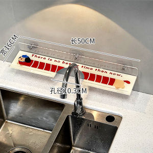 Kitchen Faucet Mount Storage Rack No Drilling Dishwashing Cloth Detergent Drain Storage Shelf Acrylic Wall Mounted Holder