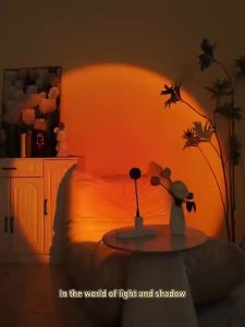 Colorful Sunset Light USB 5V Projection Light with Remote Control Party Decoration Light Bedroom Living Room Wall Photography